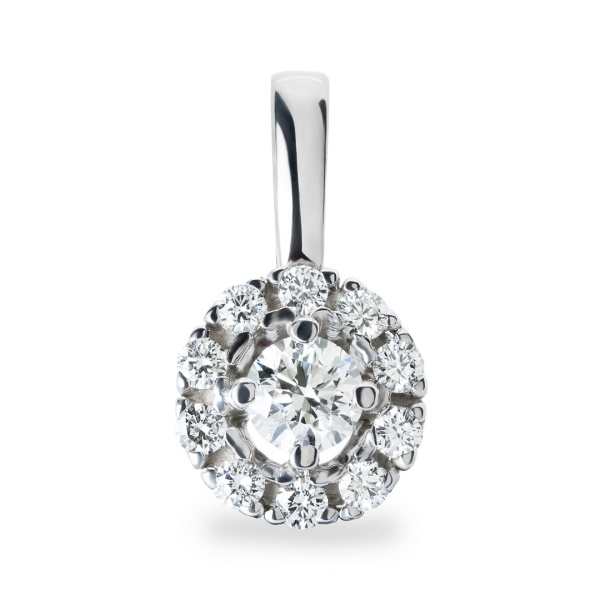 Подвеска из белого золота с бриллиантами
