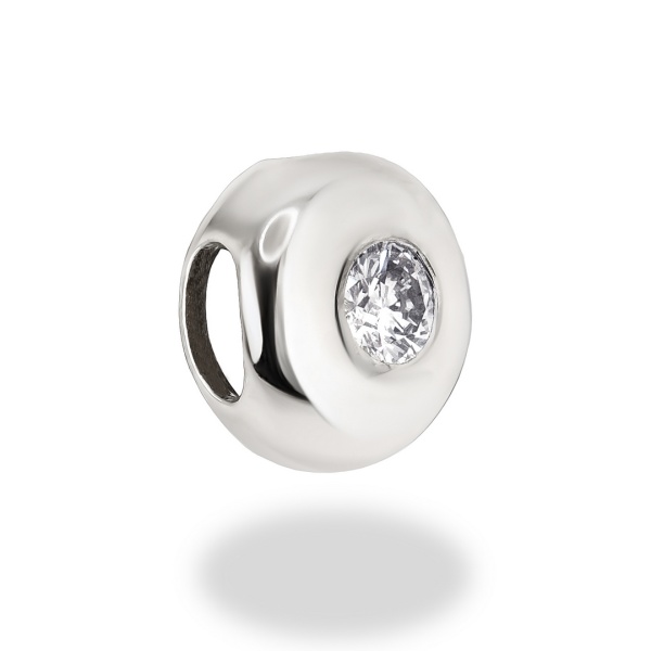 Подвеска из белого золота с бриллиантом