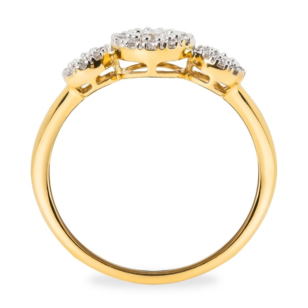 Кольцо из желтого золота с бриллиантами