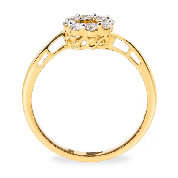 Кольцо из желтого золота с бриллиантами