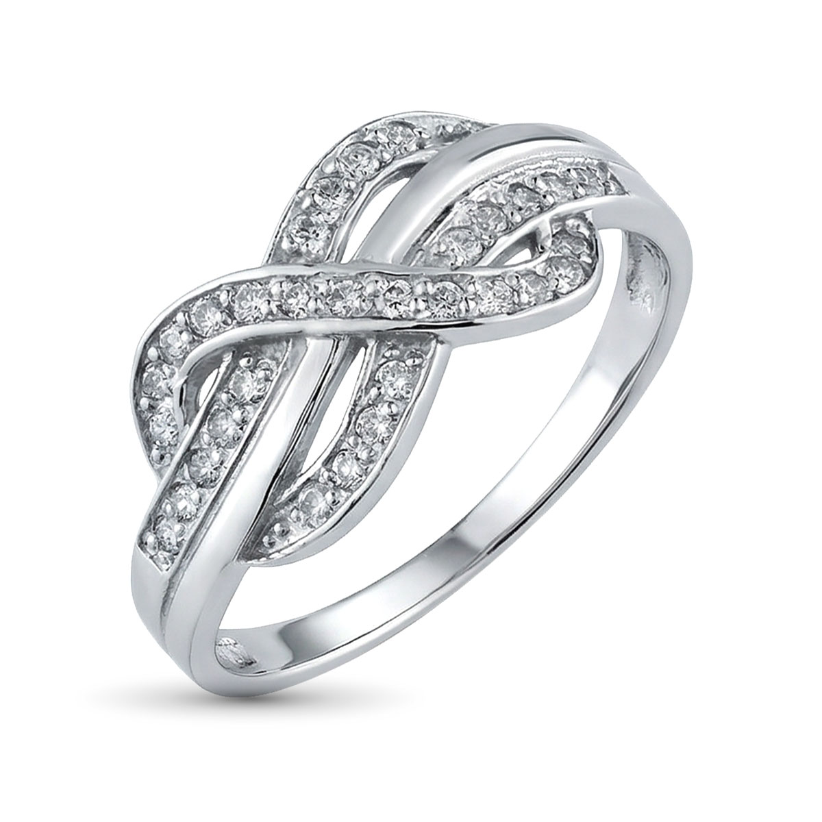 Кольцо из белого золота с бриллиантами