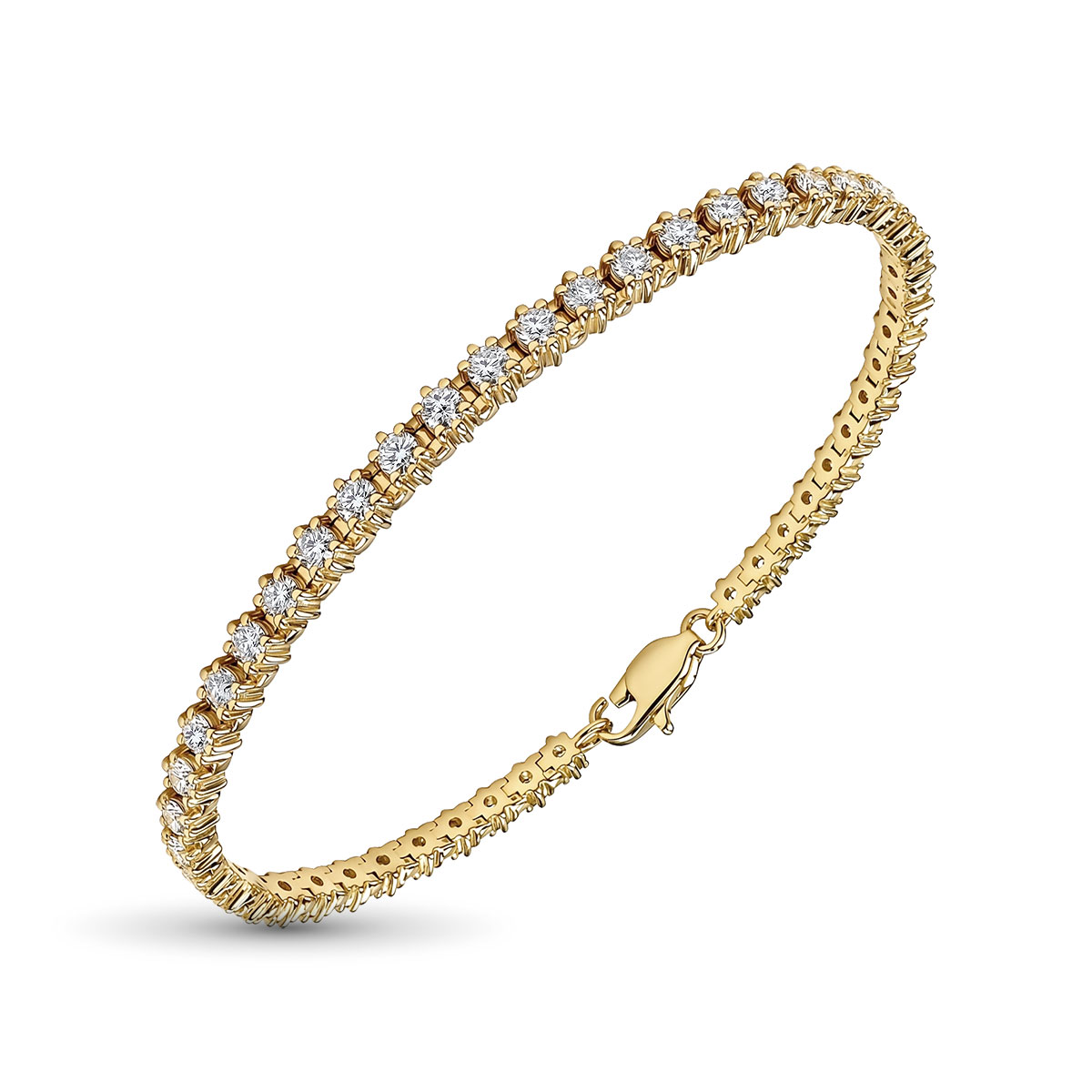 Браслет из желтого золота с бриллиантами