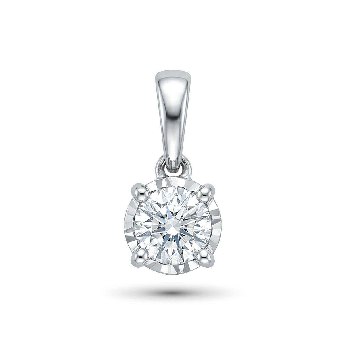 Подвеска из серебра с бриллиантом