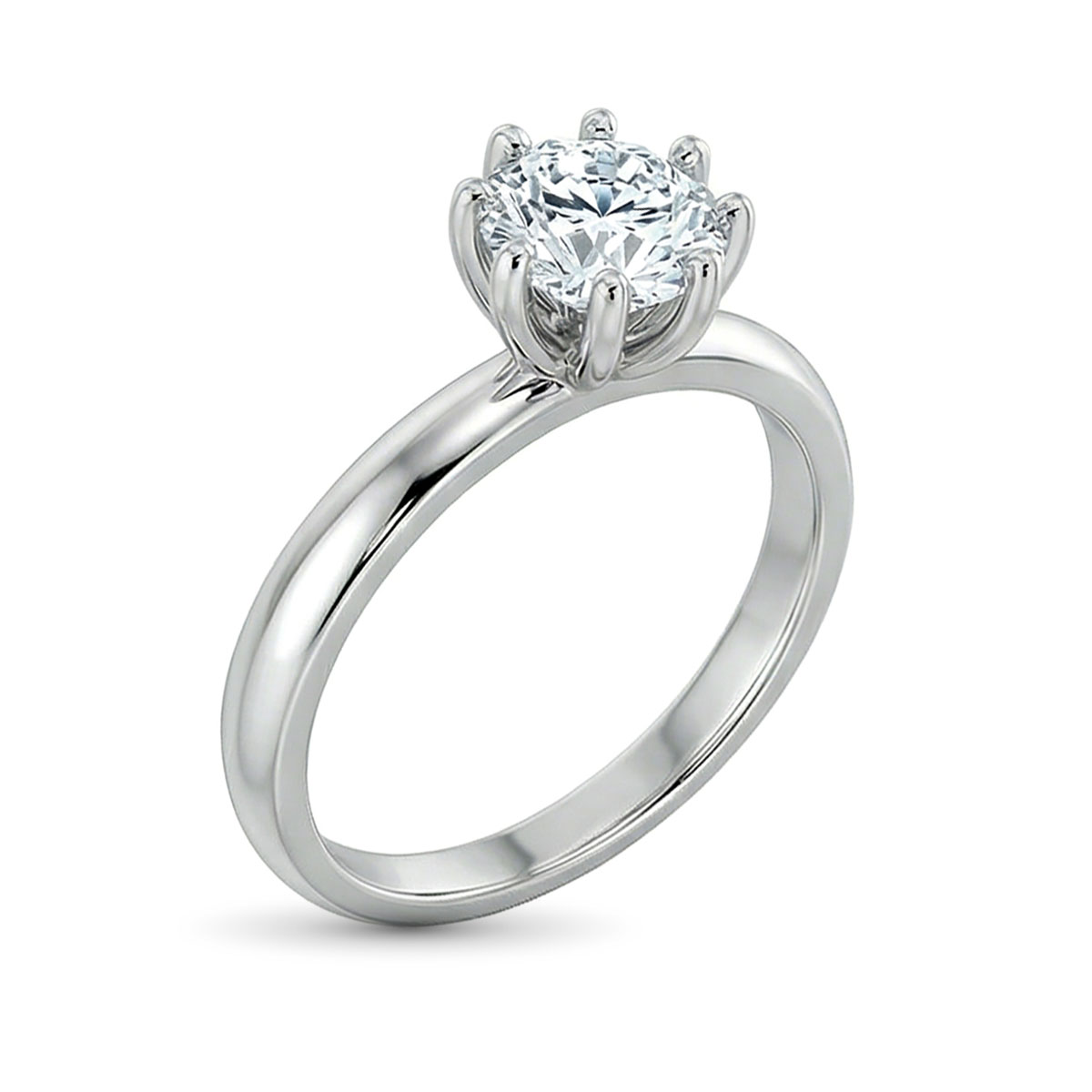 Кольцо из белого золота с бриллиантом