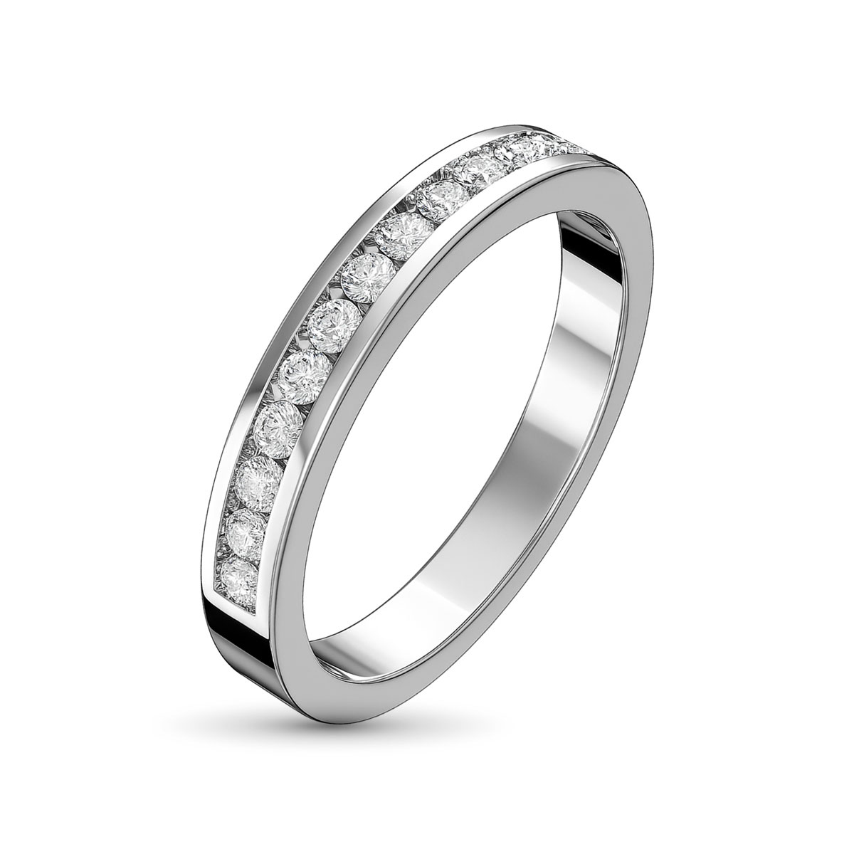 Кольцо из белого золота с бриллиантами