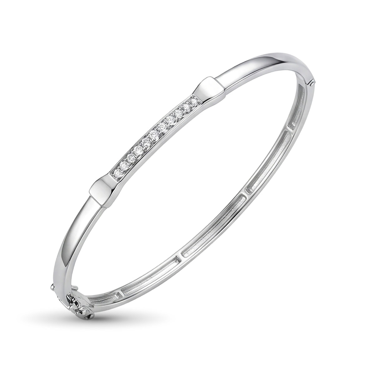 Браслет из родированного золота с бриллиантами