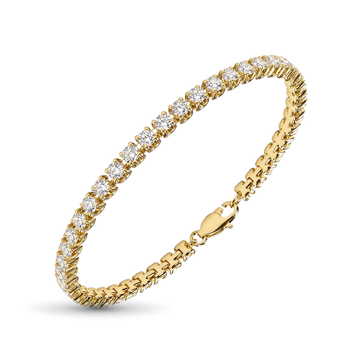 Браслет из желтого золота с бриллиантами