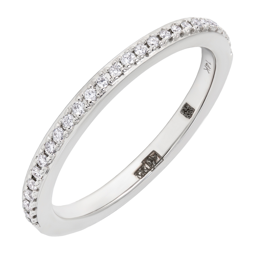 Кольцо из белого золота с бриллиантами