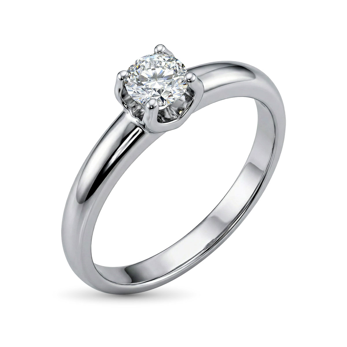 Кольцо из белого золота с бриллиантами