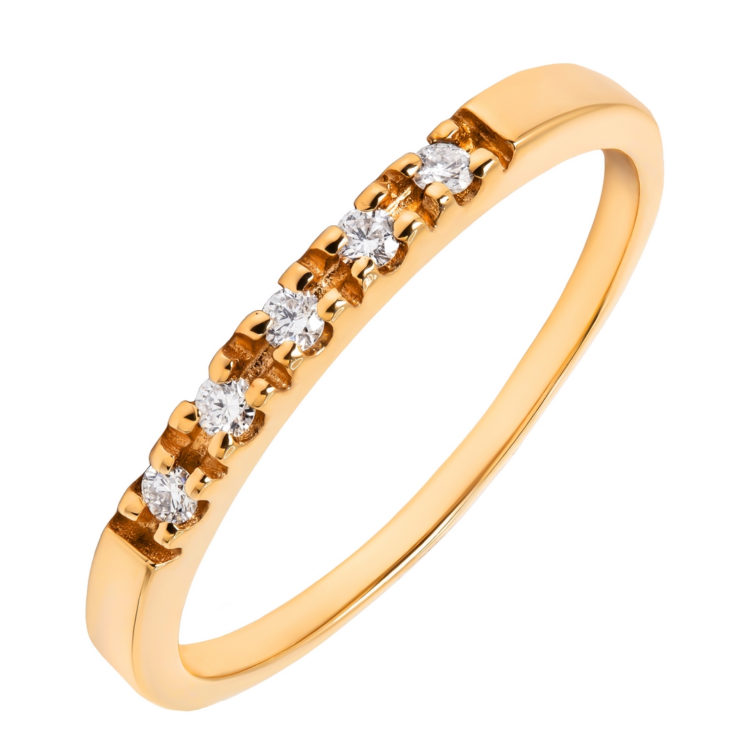 Кольцо из красного золота с бриллиантами