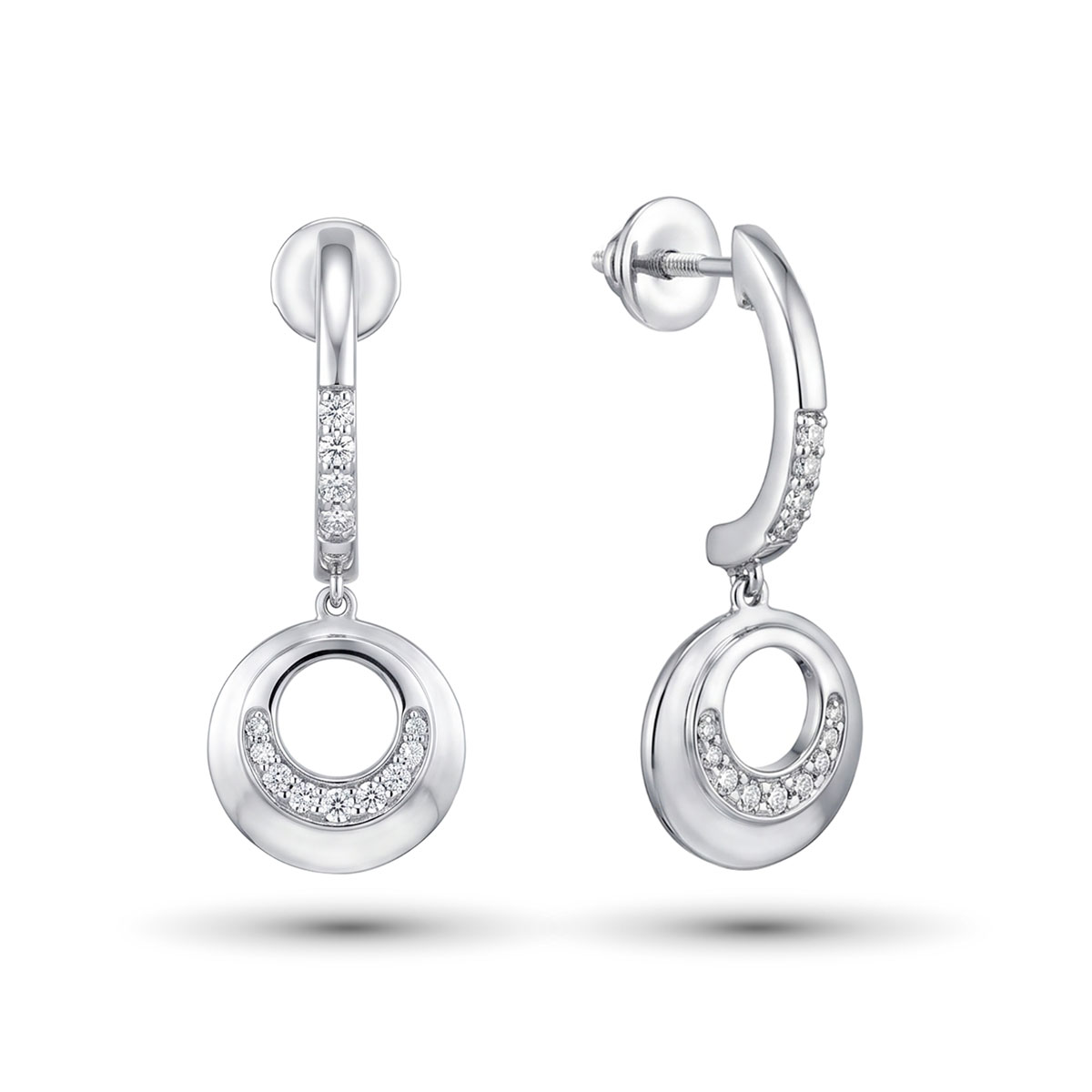 Серьги из платины с бриллиантами