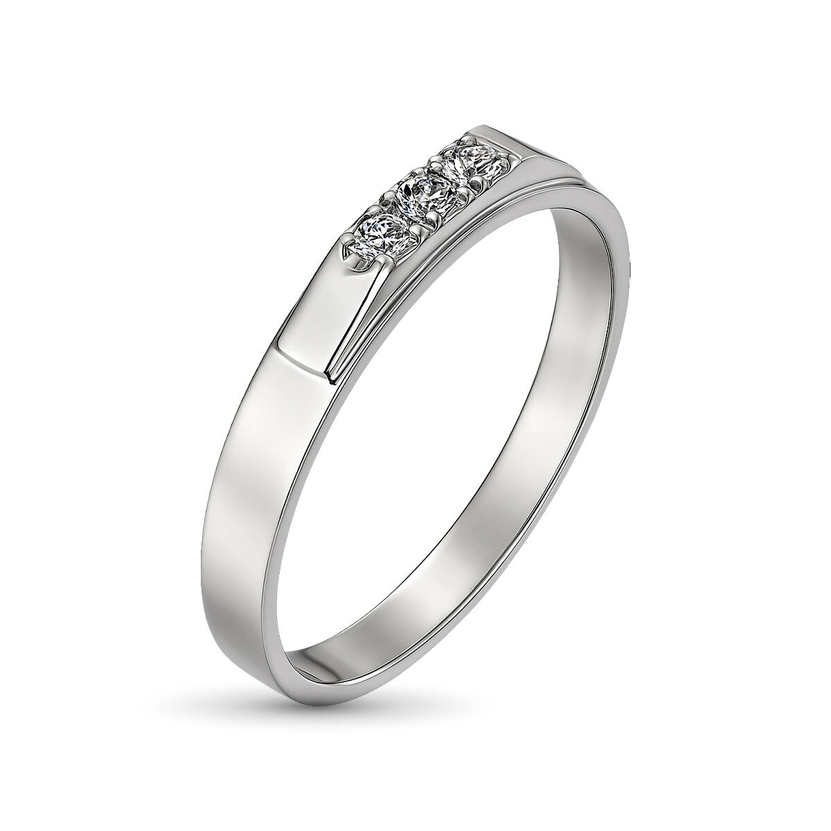 Кольцо из белого золота с бриллиантами