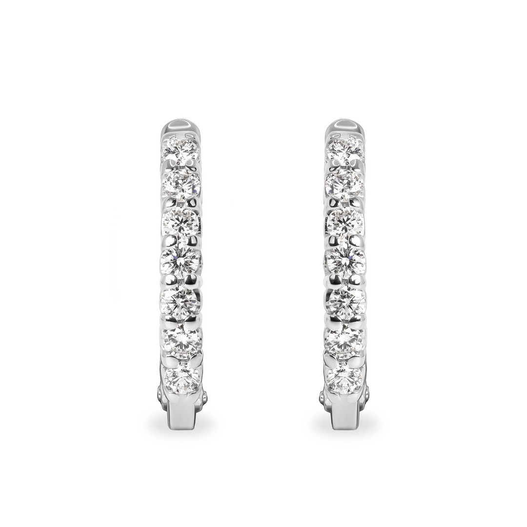 Серьги из белого золота с бриллиантами