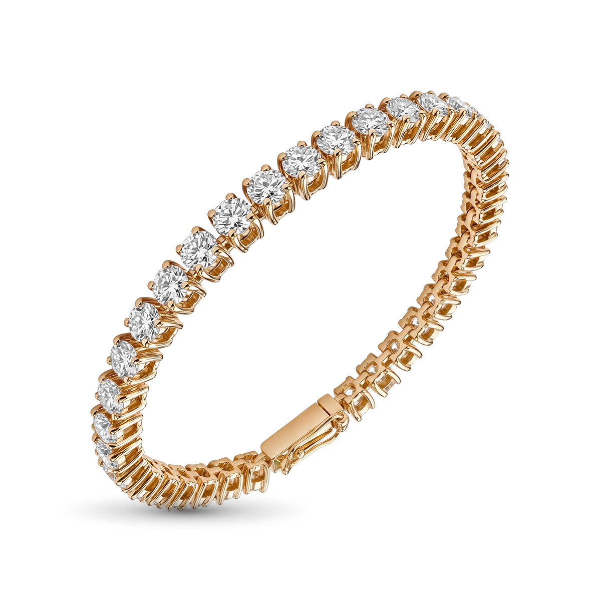 Браслет из красного золота с бриллиантами