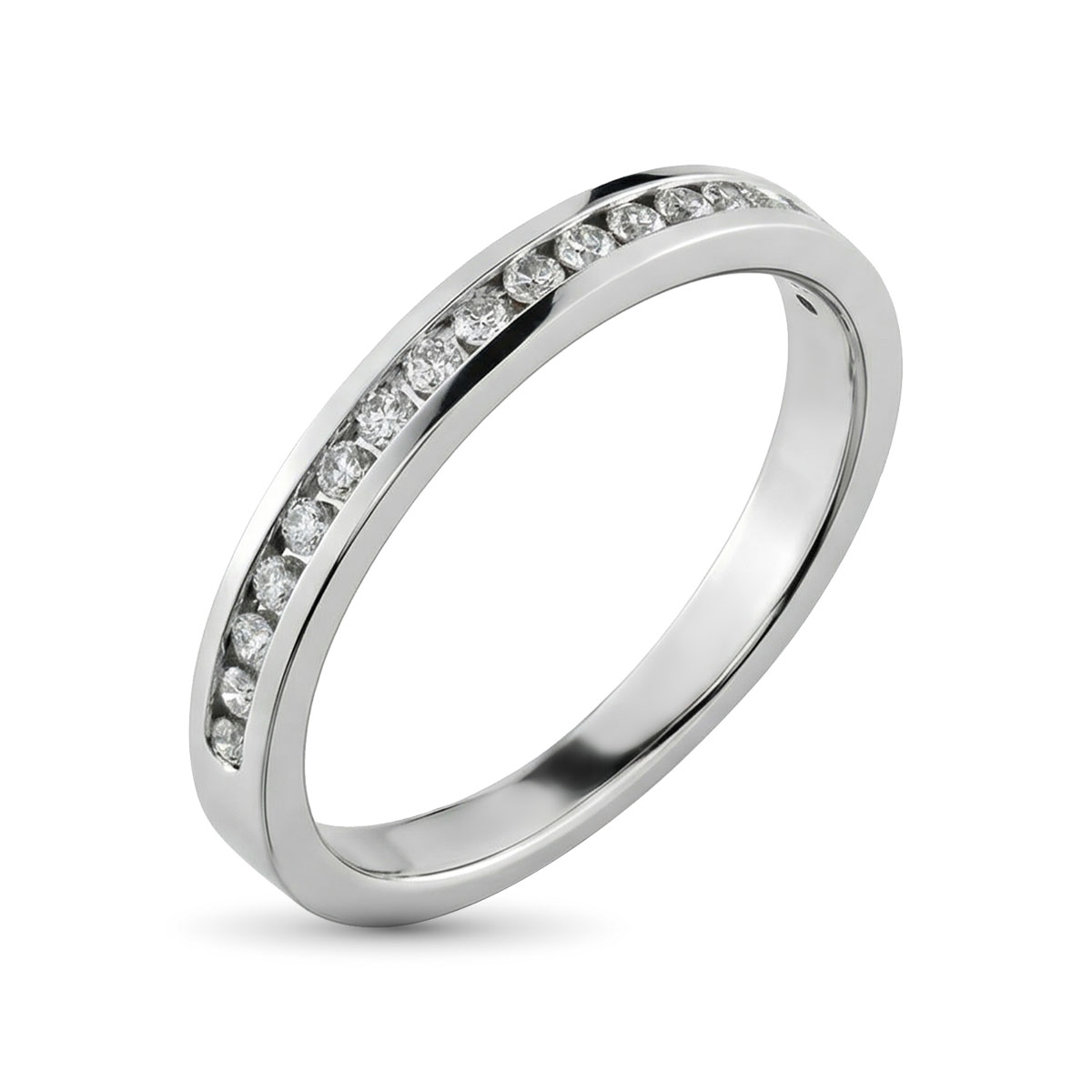 Кольцо из белого золота с бриллиантами