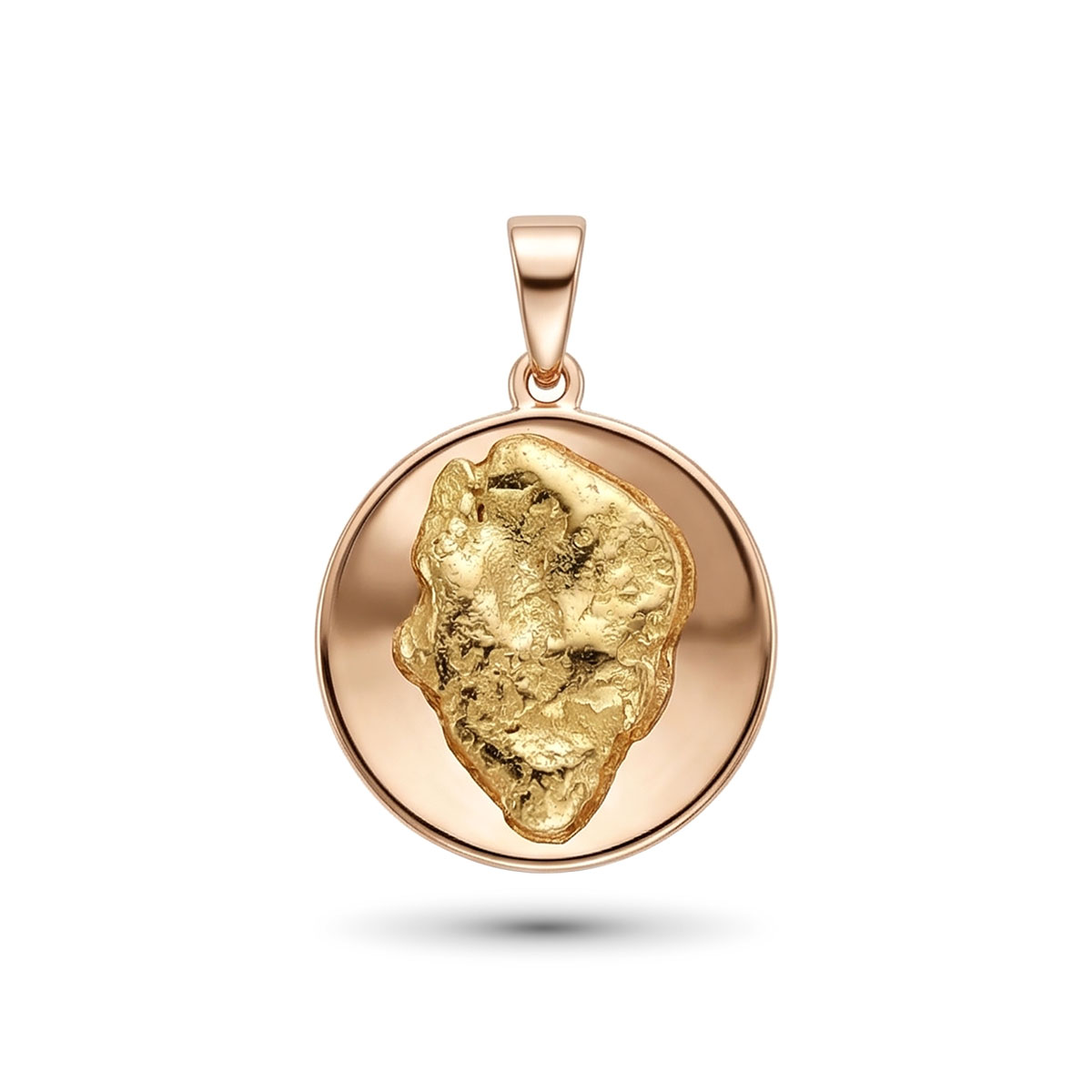 Подвеска из красного золота с самородком