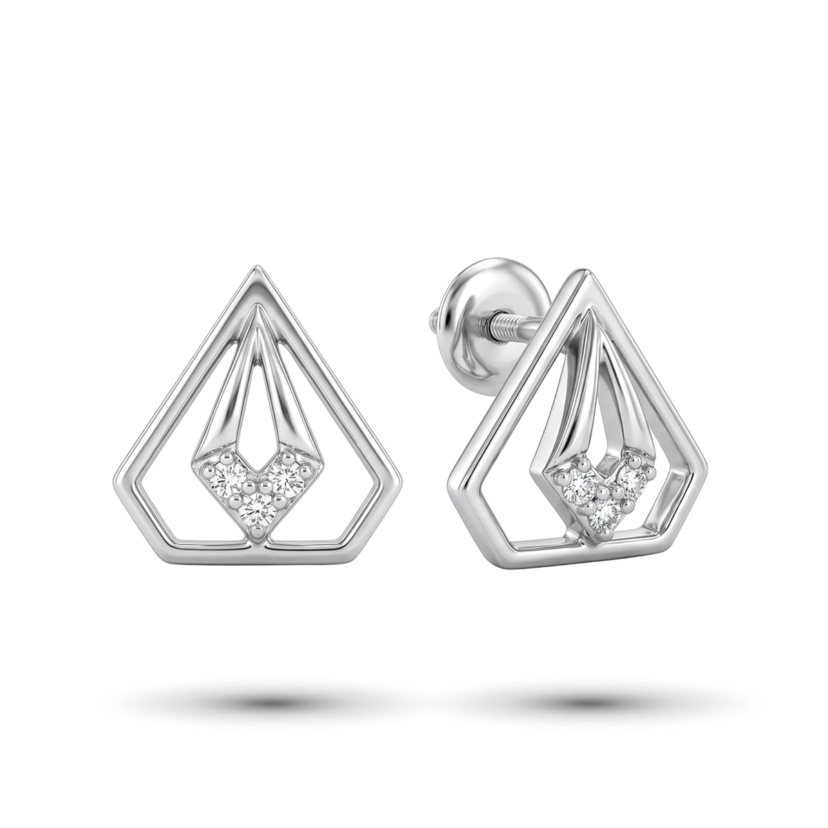 Серьги из платины с бриллиантами