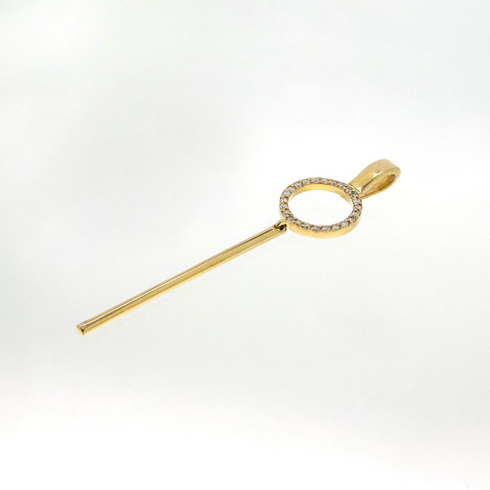 Подвеска из желтого золота с бриллиантами