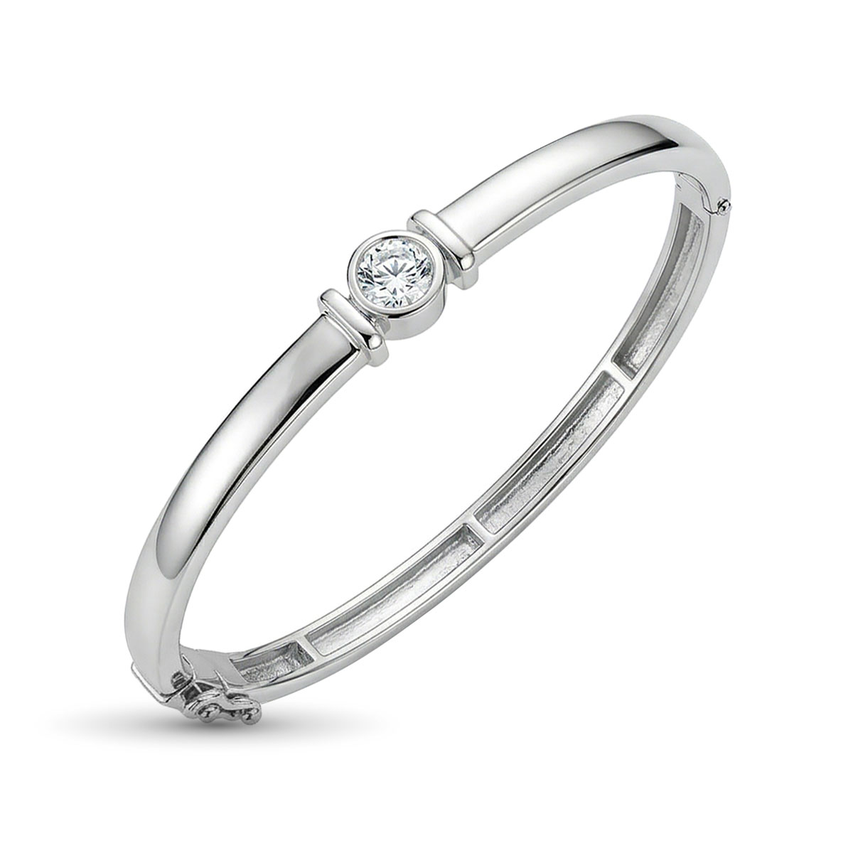 Браслет из родированного золота с бриллиантами