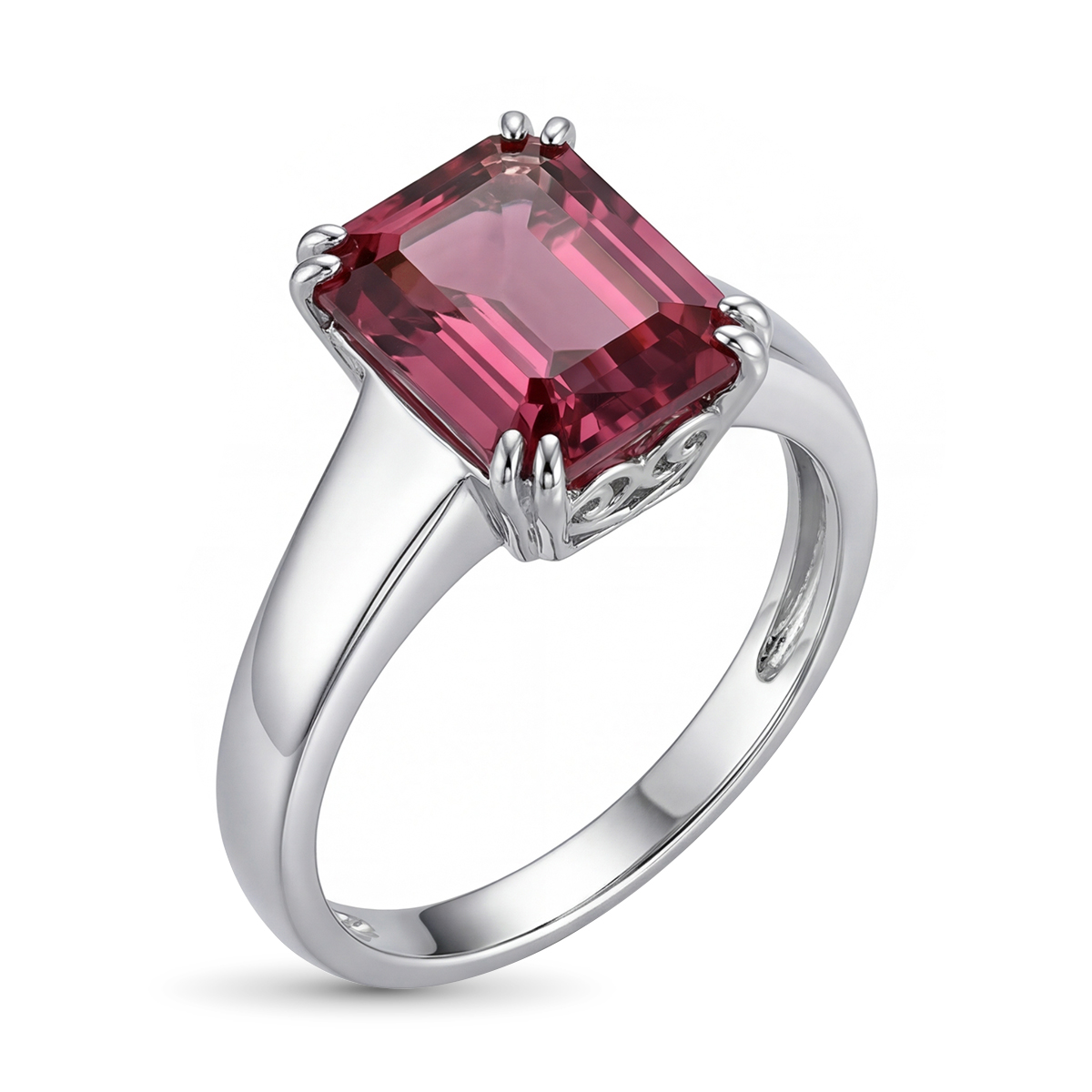 Кольцо из белого золота с турмалинами