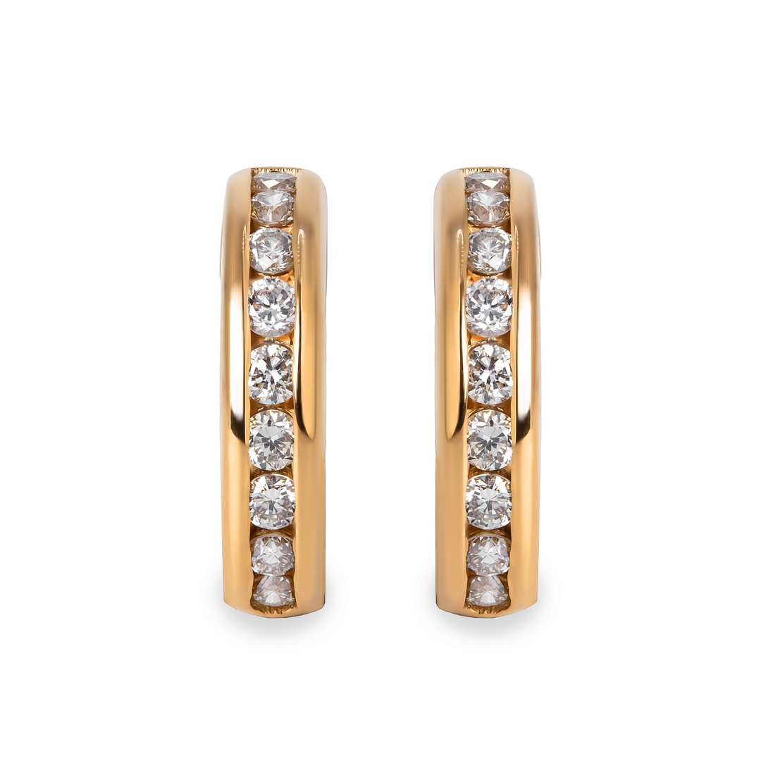 Серьги из красного золота с бриллиантами