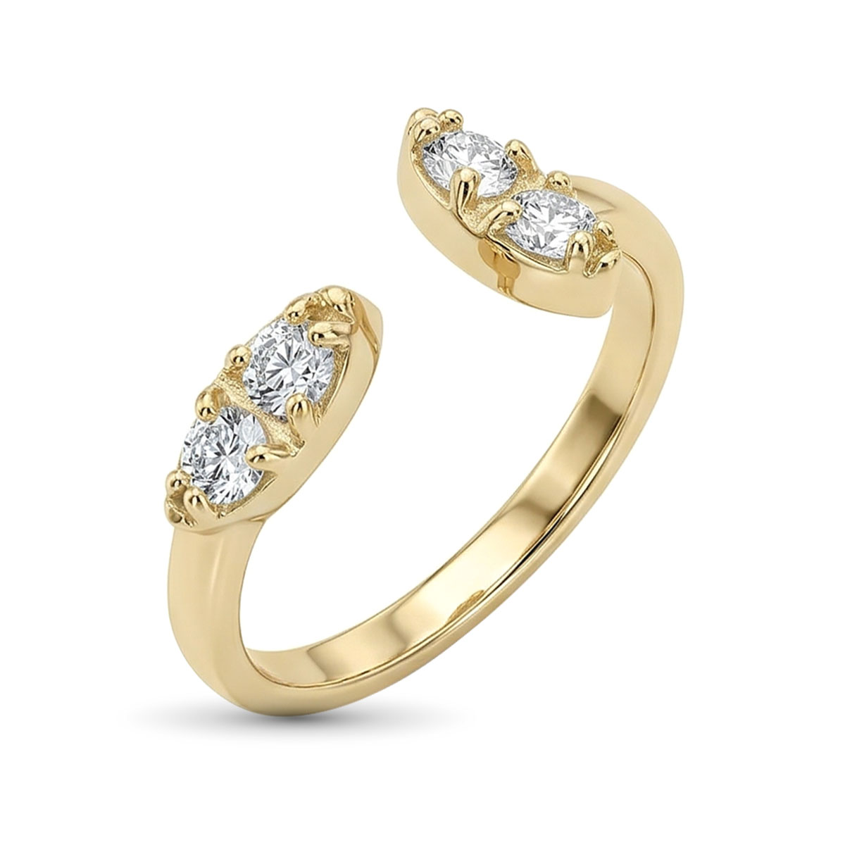 Кольцо из желтого золота с бриллиантами