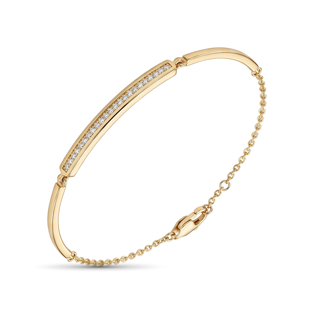 Браслет из желтого золота с бриллиантами