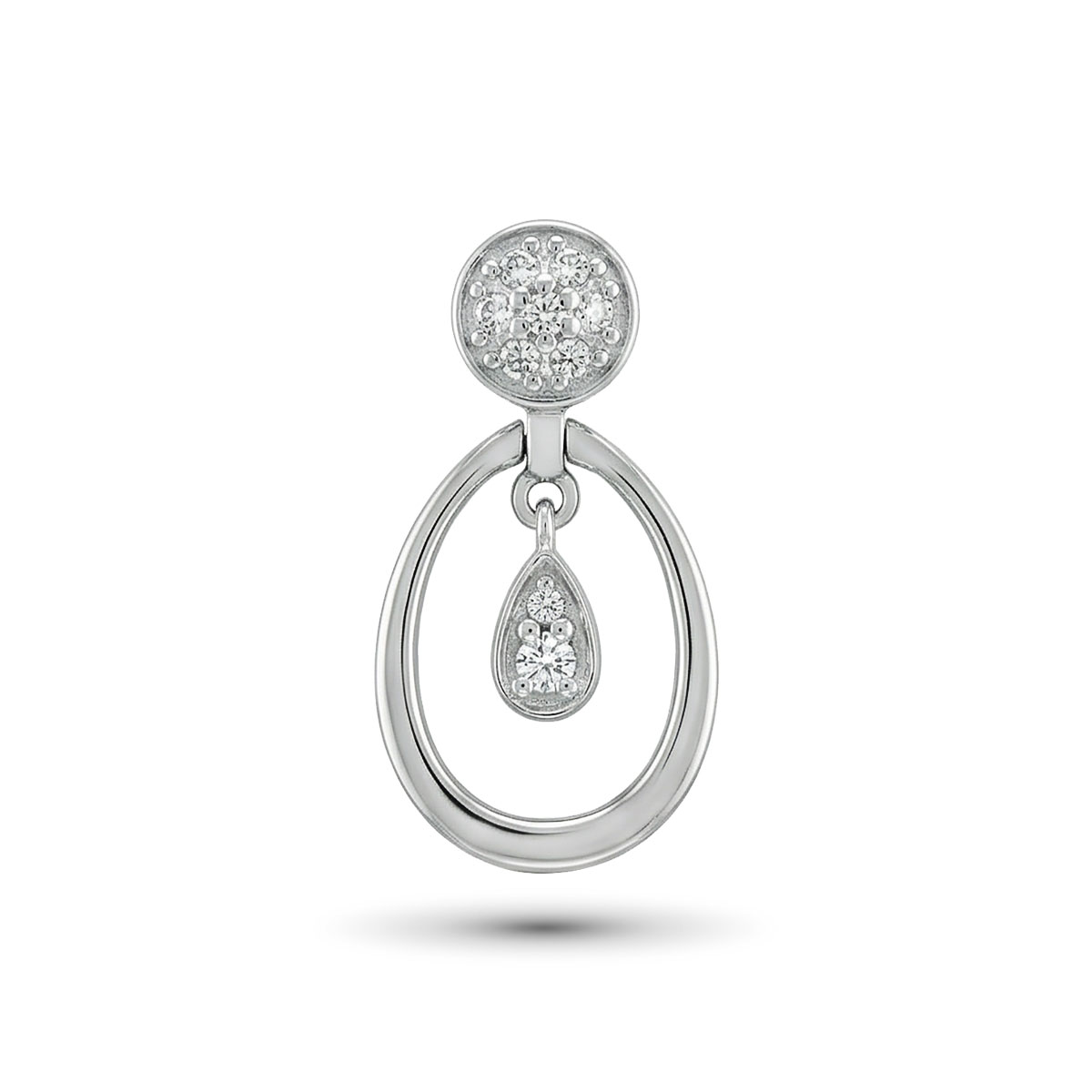 Подвеска из белого золота с бриллиантами