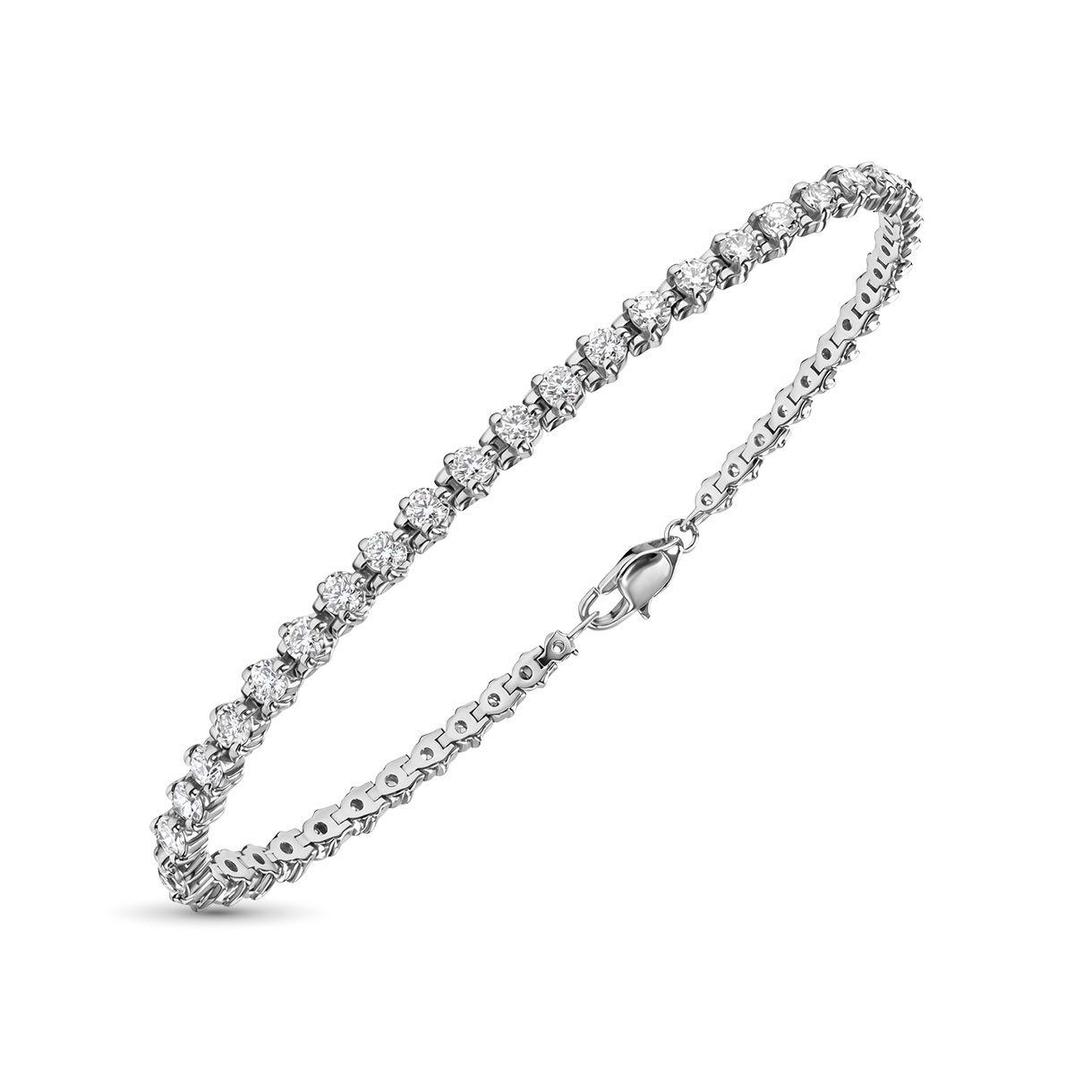 Браслет из родированного золота с бриллиантами