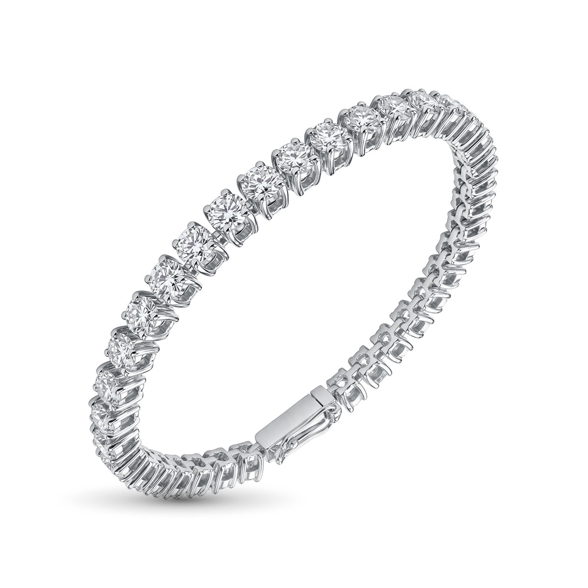 Браслет из родированного золота с бриллиантами