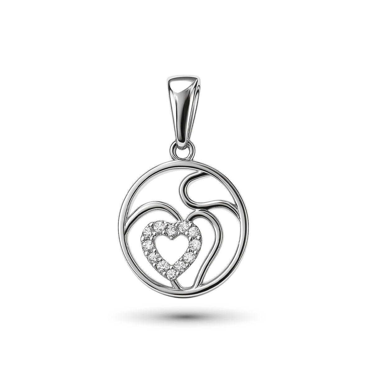 Подвеска из белого золота с бриллиантами