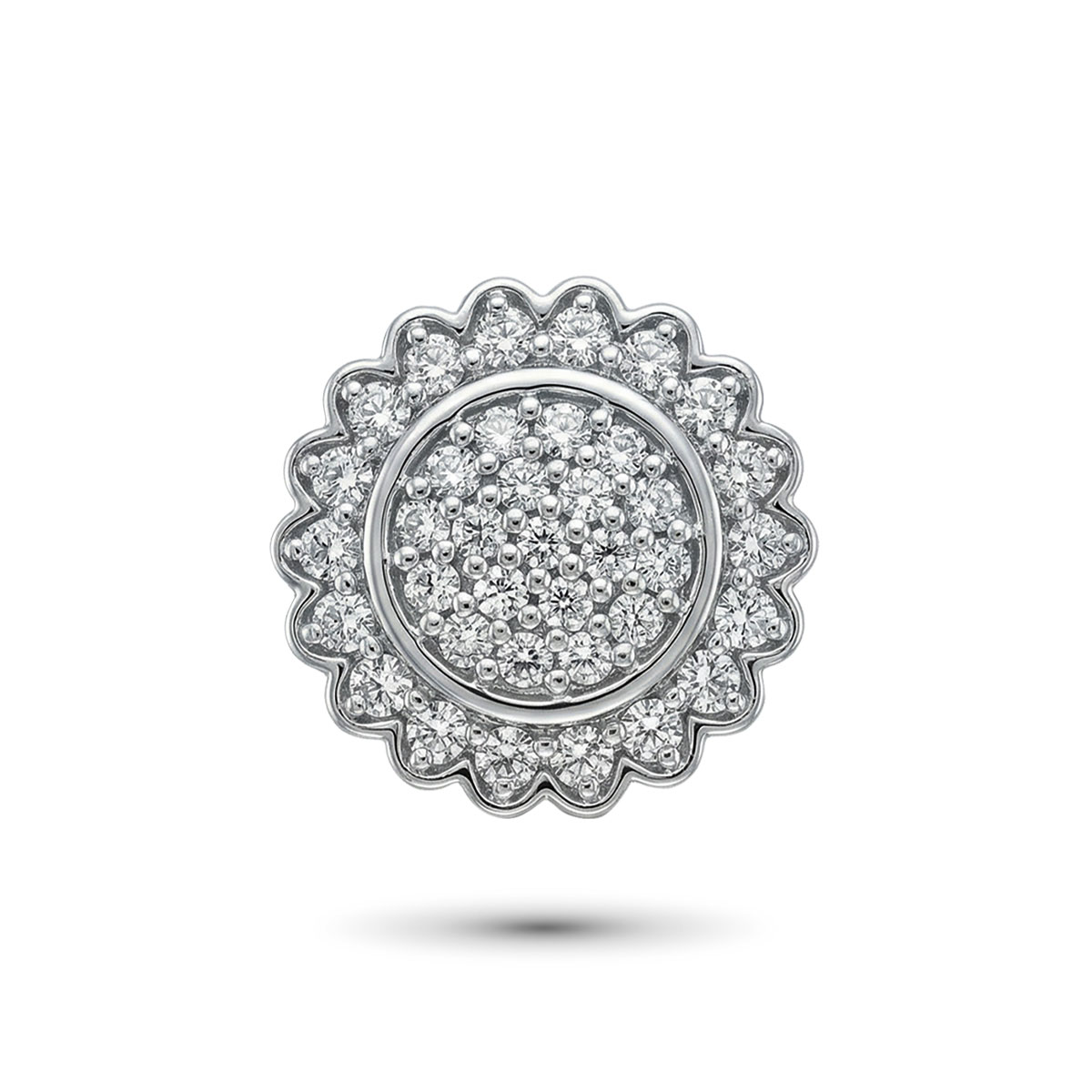 Подвеска из серебра с бриллиантами