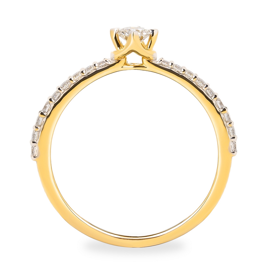 Кольцо из желтого золота с бриллиантами