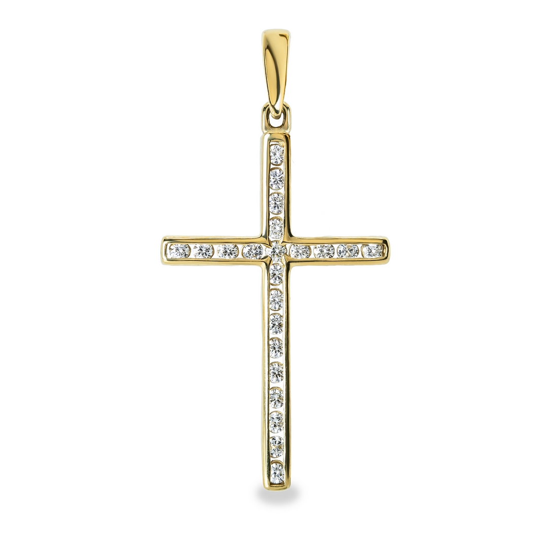 Подвеска из желтого золота с бриллиантами