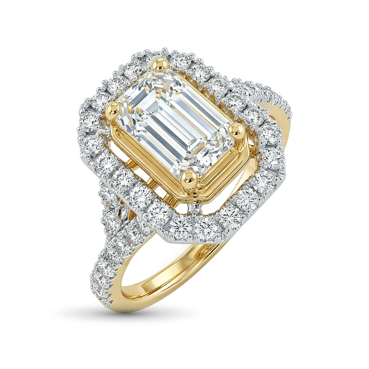 Кольцо из желтого золота с бриллиантами