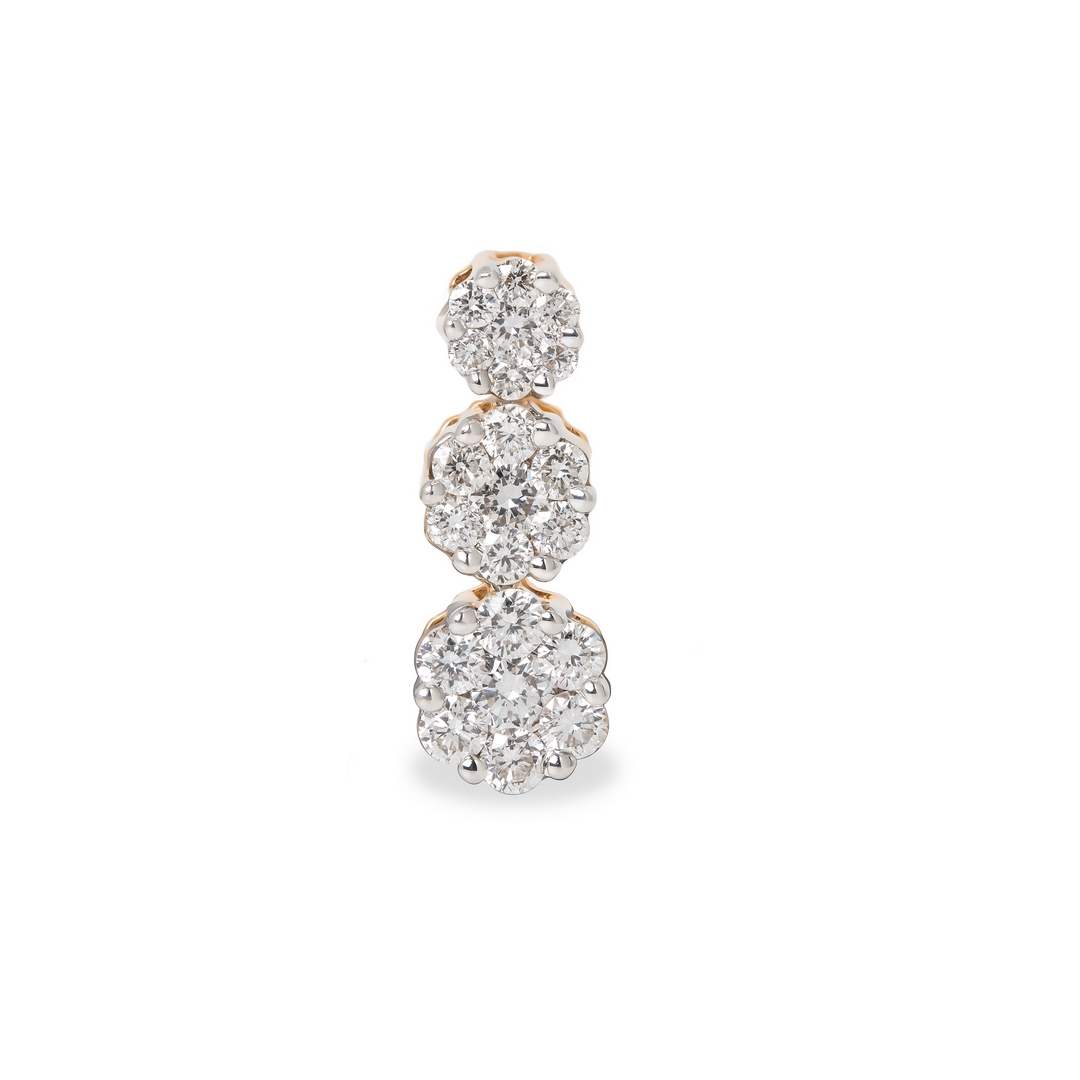 Подвеска из красного золота с бриллиантами