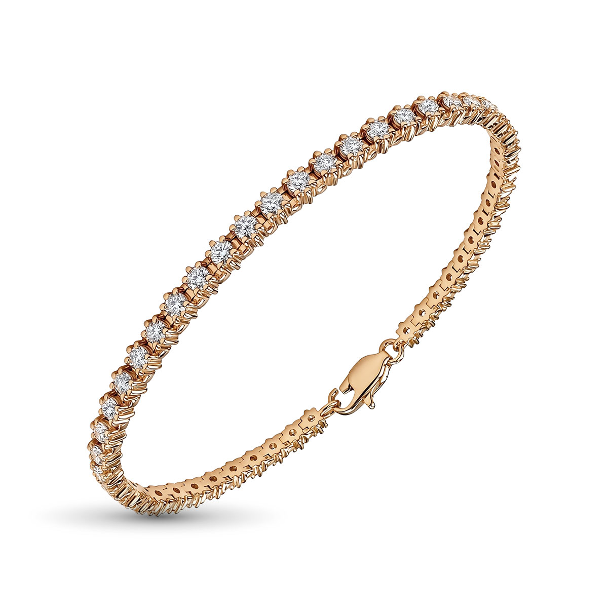 Браслет из красного золота с бриллиантами