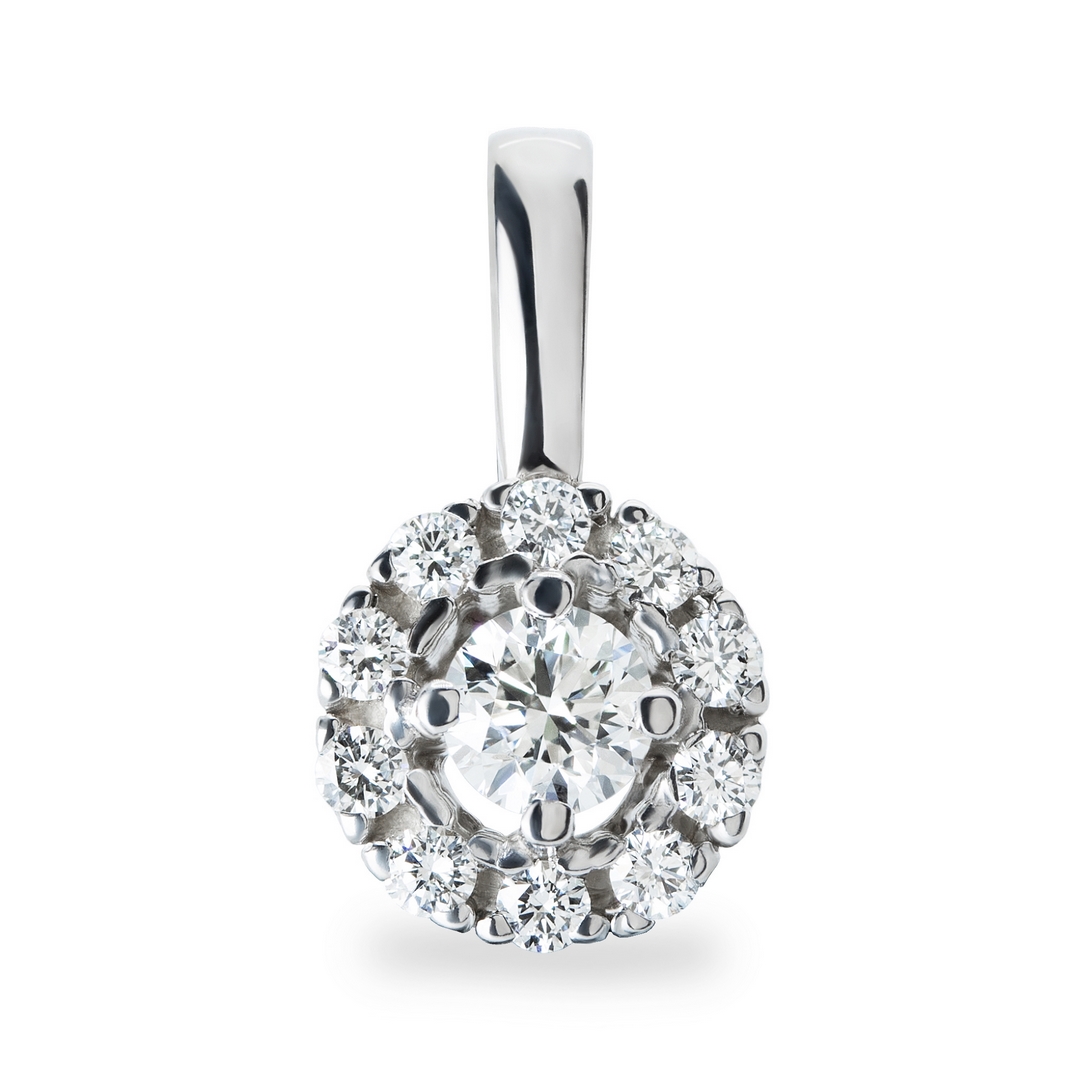Подвеска из белого золота с бриллиантами