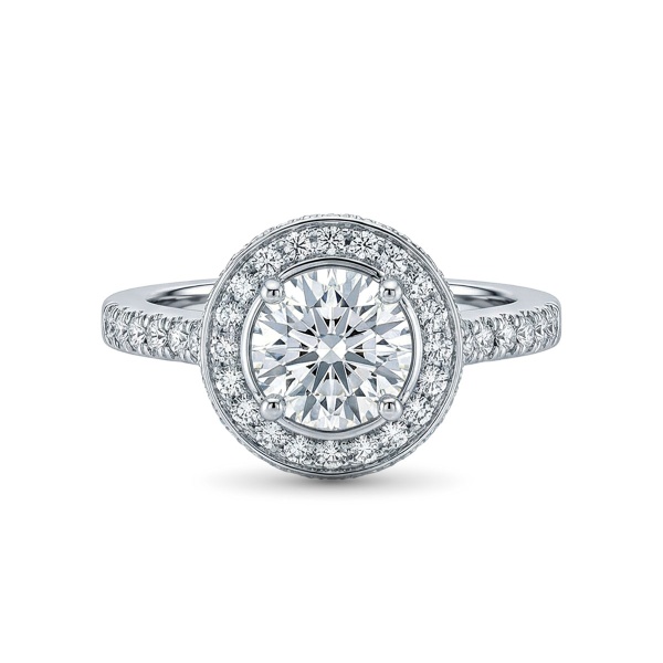 Кольцо из белого золота с бриллиантами