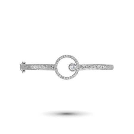 Браслет из родированного золота с бриллиантами