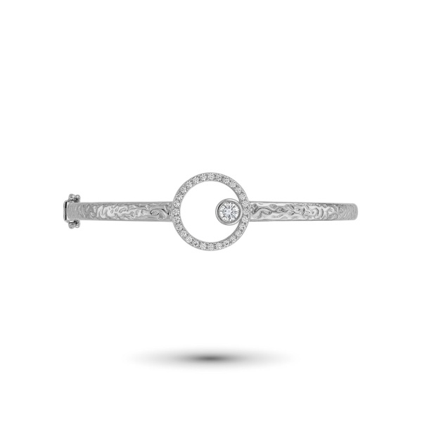 Браслет из родированного золота с бриллиантами