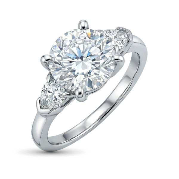 Кольцо из белого золота с бриллиантами