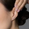 Серьги из белого золота с фианитом