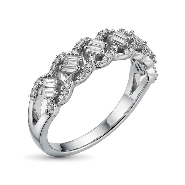 Кольцо из белого золота с бриллиантами