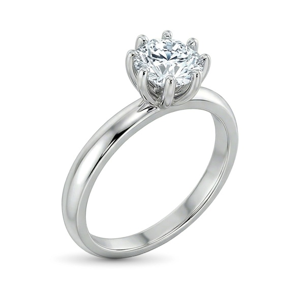 Кольцо из белого золота с бриллиантом