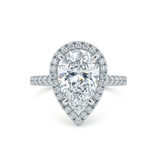 Кольцо из белого золота с бриллиантами