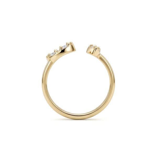 Кольцо из желтого золота с бриллиантами