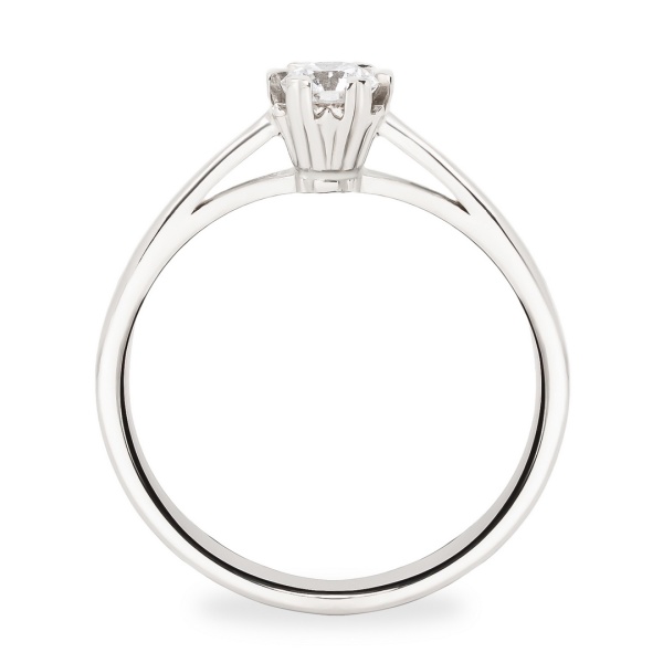 Кольцо из белого золота с бриллиантом