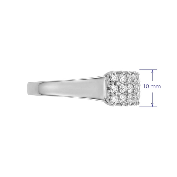 Кольцо из белого золота с бриллиантами