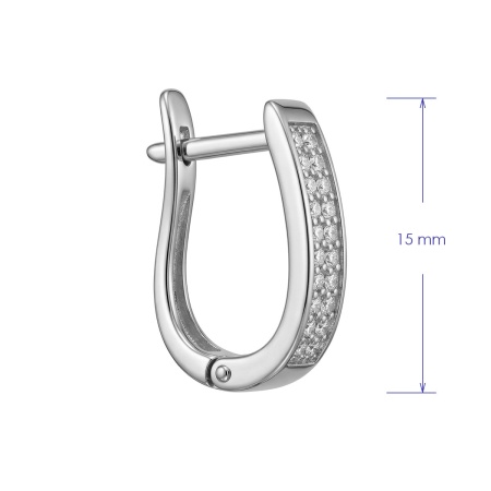 Серьги из родированного золота с бриллиантами